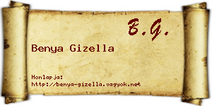 Benya Gizella névjegykártya